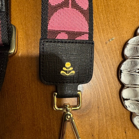 Orla Kiely Pink and Black Bag Strap - Picture 3 of 5